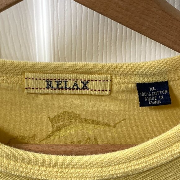 Tommy Bahama Relax Banana Yellow Long Sleeve Pullover Shirt Size XL - Picture 4 of 7